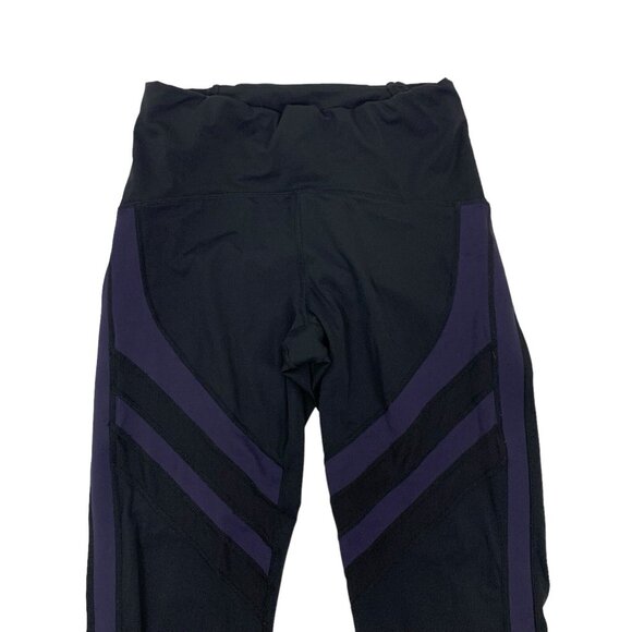 Zyia Active Leggings Womens 8 10 Black Blue 7 8 Stretch Athleisure - Picture 2 of 7